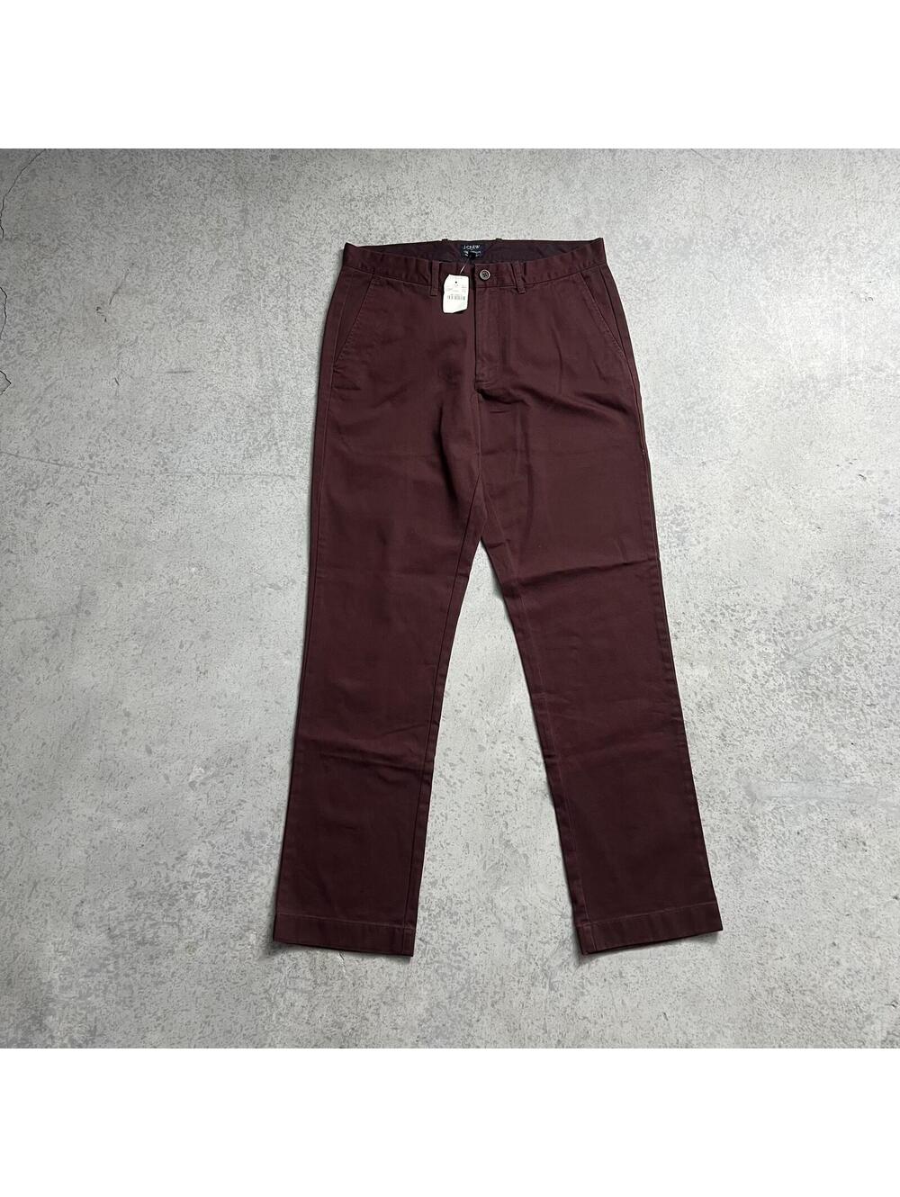 J.Crew Burgundy Chino Pants Sz. 31X32 (Fits 32X32) NWT